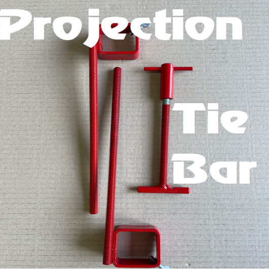 Image showing the Projection and Tie Bar, 3 separate pieces of the DQ17 Intermediate Profile placed on plain background.