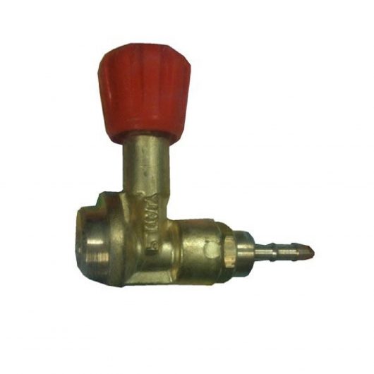 Metal Oxyturbo gas regulator with red knob