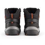 This image shows the back of the Scruffs Sabatan black safety boot with comfort collar
