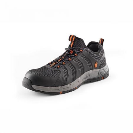This image shows Scruffs Argon trainer with orange detailing and discreet branding